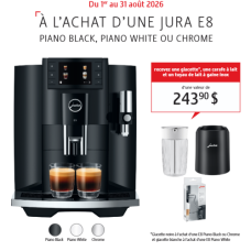 Jura E8 - Blanc Piano + Ensemble-cadeau Gratuit Jura E8 - Blanc Piano + Ensemble-cadeau Gratuit