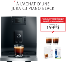Jura C3 - Noir Piano + Ensemble-cadeau Gratuit