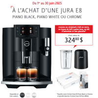 Jura E8 Chrome + Ensemble-cadeau Gratuit